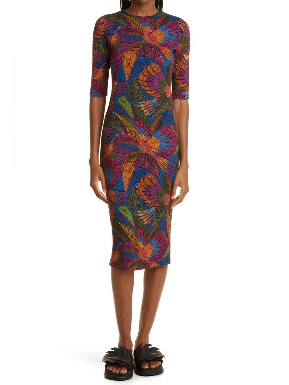 Farm Rio Macaws Jersey Dress Women’s Size Medium